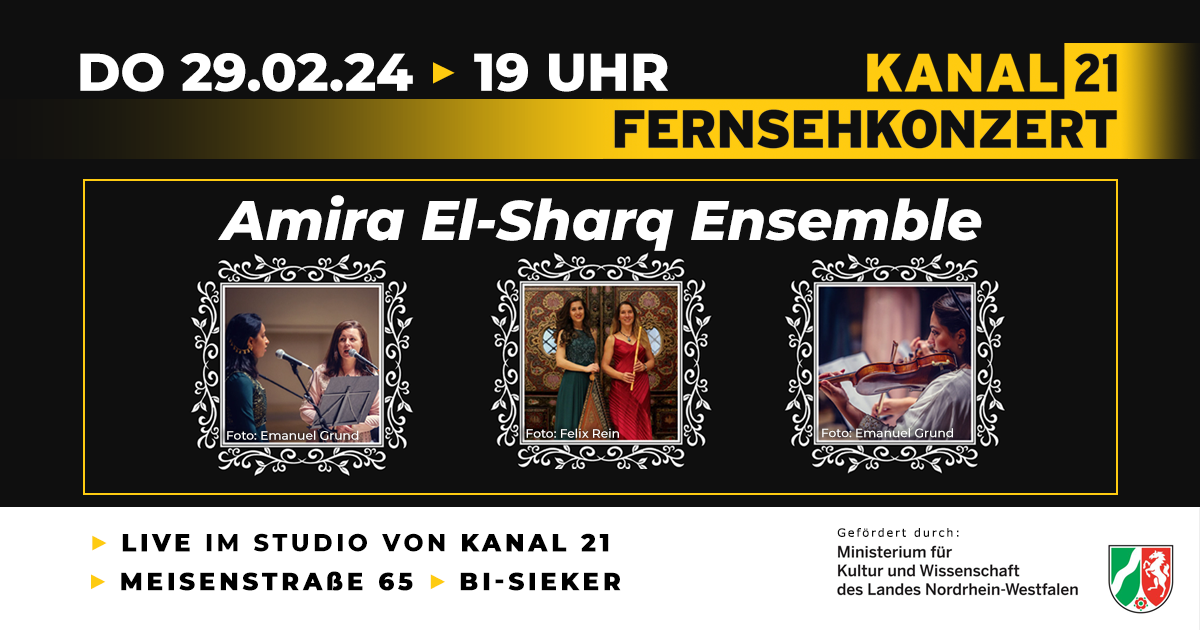 Veranstaltungsgrafik für ein Konzert am 29.02.2024 bei Kanal 21