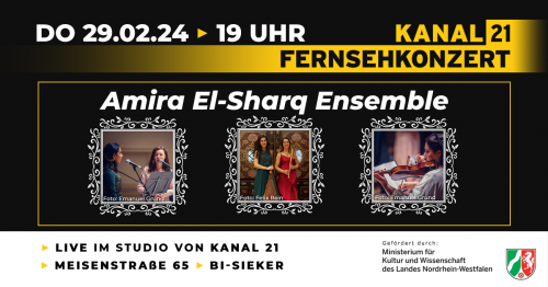 Veranstaltungsgrafik für ein Konzert am 29.02.2024 bei Kanal 21