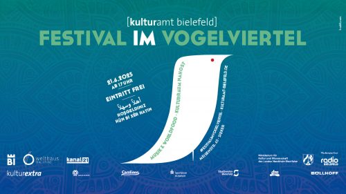 Grafik für das Festival im Vogelviertel 2025 am Samstag am 21. Juni